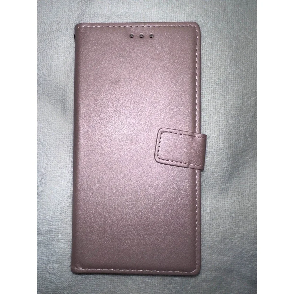 Asuwish Samsung Galaxy A21 Wallet Case Pink Magnetic Flip Cover Card Holder